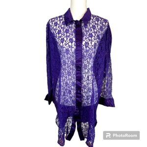 Vintage Victoria's Secret Gold Label Satin & Lace Naked Dressing M/L